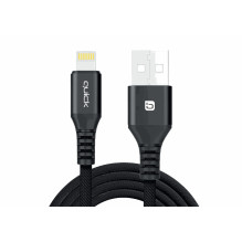Quik Laidas QB-122 USB „Lightning“ 1.5m Juodas Quik Laidas QB-122 USB „Lightning“ 1.5m Juodas