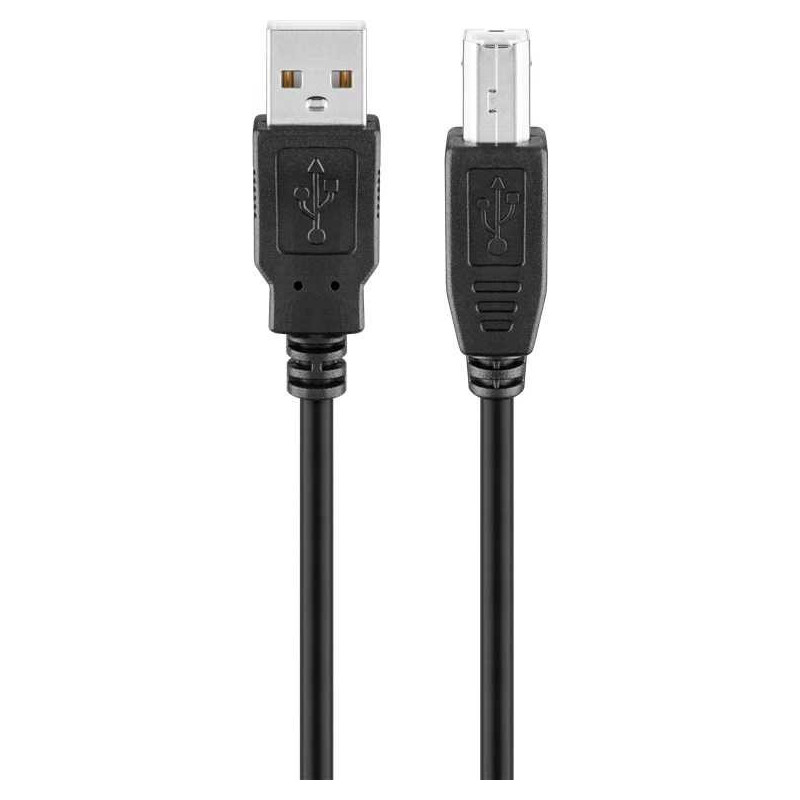 „Goobay 68901“ USB 2.0 didelės spartos kabelis, 3 m, juodas (birus)