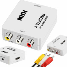Fusion Accessories RCA - HDMI (+Audio) Converter White Fusion Accessories RCA - HDMI (+Audio) Converter White