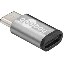 „Goobay 56636“ USB-C į USB 2.0 „Micro-B“ adapteris, sidabrinis