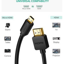 Ugreen HD127 Micro HDMI to HDMI 4K 3D 3m Black Ugreen HD127 Micro HDMI to HDMI 4K 3D 3m Black