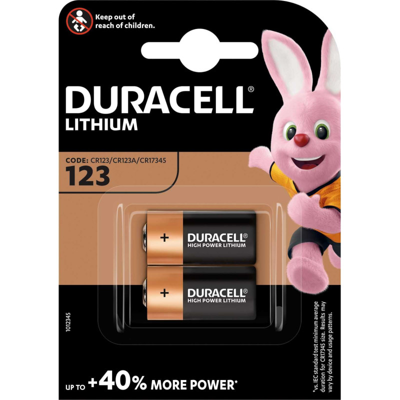 Duracell Ultra Photo CR123 1400mAh 2 pack