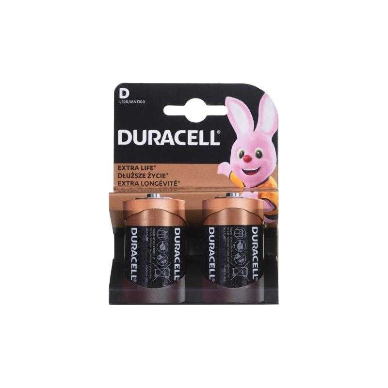 Duracell Battery D / R20 2 pack
