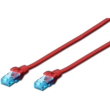 DIGITUS CAT 5e U-UTP pataisos kabelis 0,5m Red