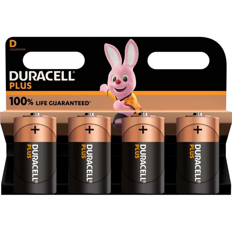 Duracell Plus D 4 pcs
