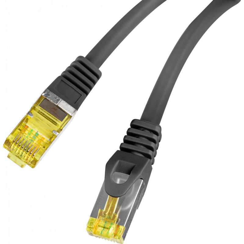 Lanberg Patchcord S / FTP Cat.6A LSZH CU 0,25m juodas