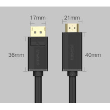 Ugreen 10239 DP to HDMI cable 4K 30 Hz 32A Ugreen 10239 DP to HDMI cable 4K 30 Hz 32A