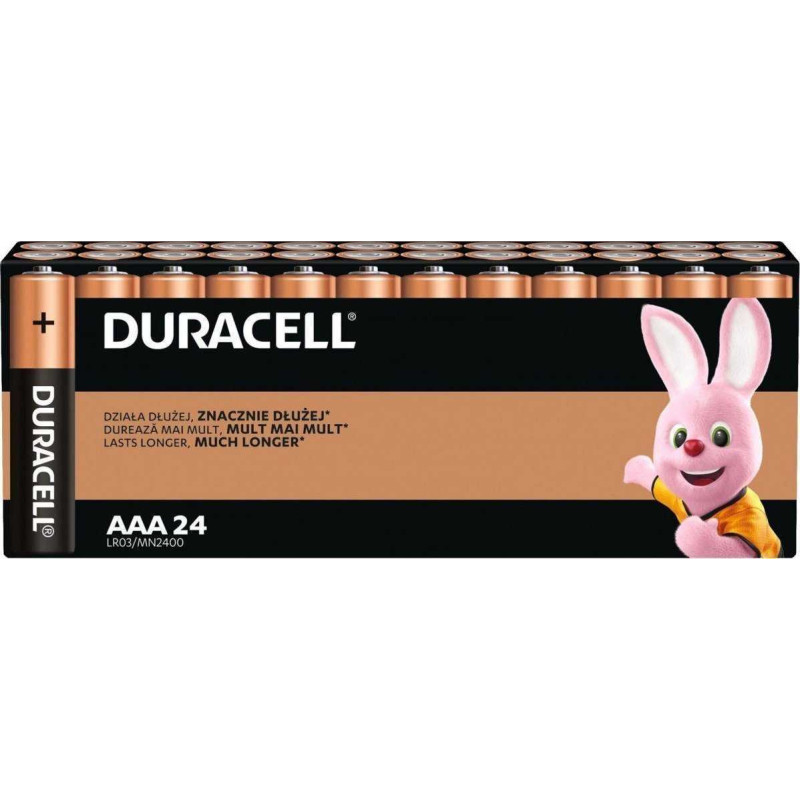 Duracell Basic AAA / LR3 baterijos, 24 vnt.