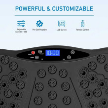 Riff Vibration plate (1-120 speed) / remote control / LCD screen / Pre-Set Riff Vibration plate (1-120 speed) / remote control / LCD screen / Pre-Set