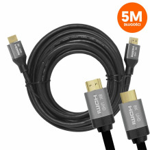 LTC HDMI-HDMI kabelis ( v2.1, 8K, 5 m) juodas