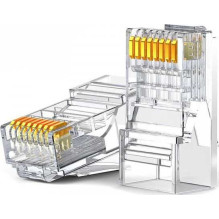 Ugreen NW120 Ethernet RJ45 Kištukas 8P / 8C Cat6 / 6e UTP 100pcs Transparent Ugreen NW120 Ethernet RJ45 Kištukas 8P / 8C Cat6 / 6e UTP 100pcs Transparent