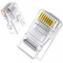 Ugreen NW120 Ethernet RJ45 Kištukas 8P / 8C Cat6 / 6e UTP 100pcs Transparent Ugreen NW120 Ethernet RJ45 Kištukas 8P / 8C Cat6 / 6e UTP 100pcs Transparent