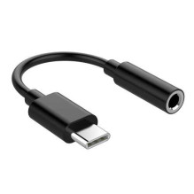 HQ adapteris USB-C į 3,5 mm garso lizdą, juodas