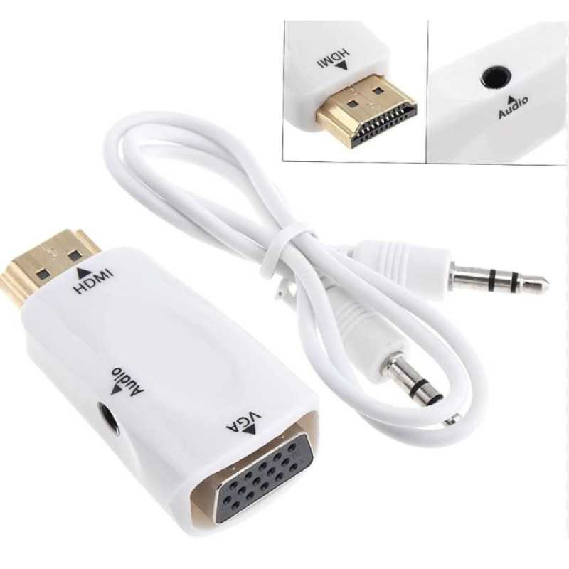 Fusion Accessories HDMI į VGA + garsas, baltas
