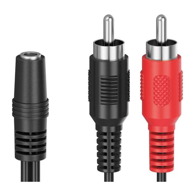 Hama Kabelis 2xRCA / 3.5mm Juodas