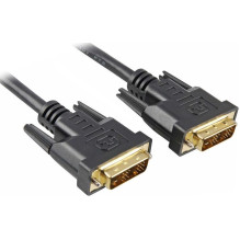 „Sharkoon“ DVI-D į DVI-D (18+1) juodas 3m