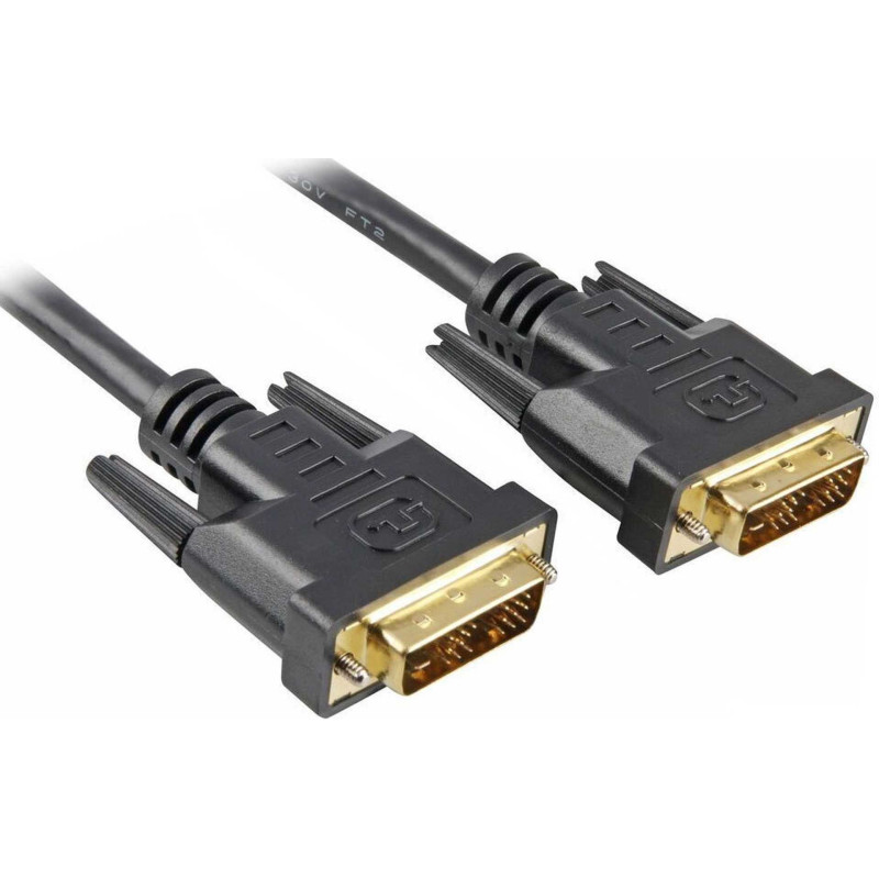 „Sharkoon“ DVI-D į DVI-D (18+1) juodas 3m