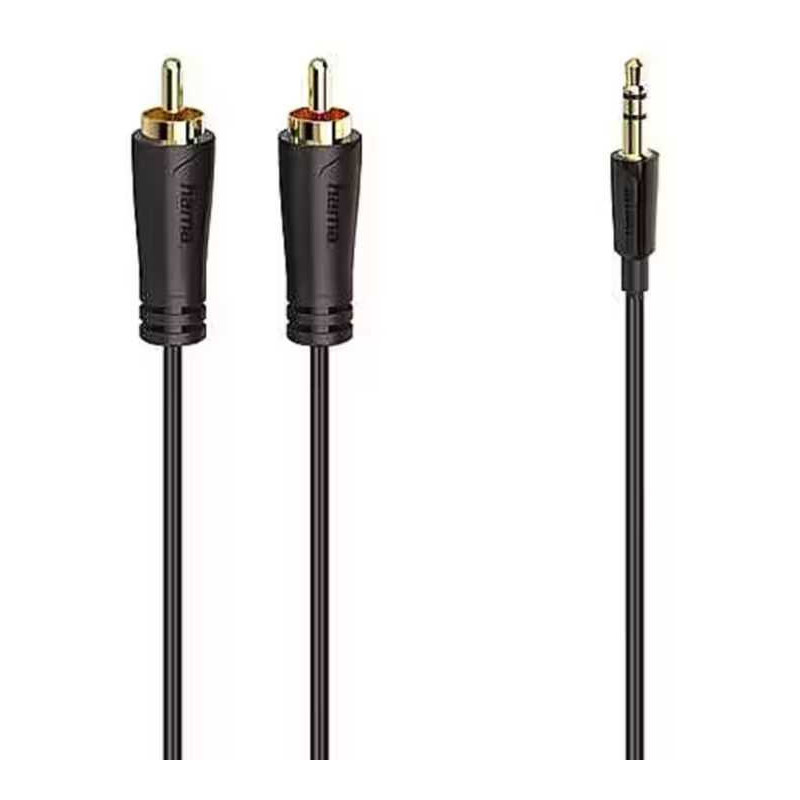 Hama Kabelis 2xRCA / 3.5mm 1.5m Juodas