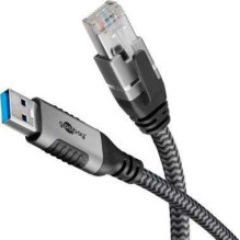 „Goobay“ USB-A 3.2 Gen1 kištukas - RJ-45 kištukas, 3 m