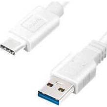Logilink LOGILINK - USB 3.2 Gen1x1 kabelis, USB-A kištukas - USB-C kištukas, baltas
