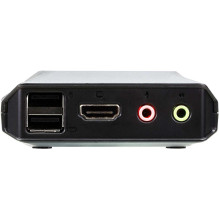 ATEN 2 prievadų USB 4K HDMI kabelis KVM komutatorius su nuotolinio prievado parinkimo funkcija