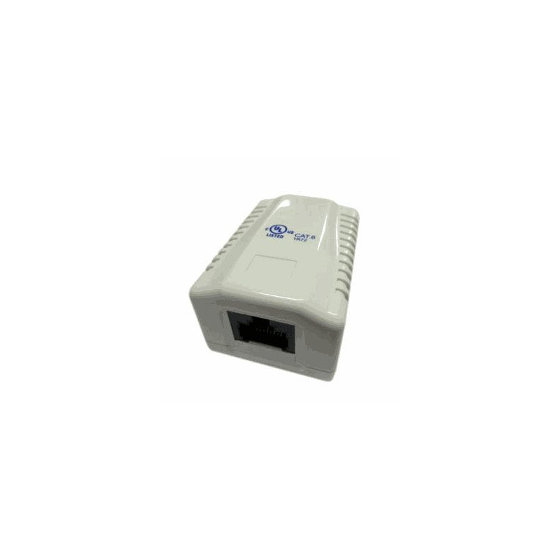 EQUIP 1-Port Cat.6 Paviršinio montavimo dėžutė, balta