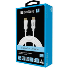 Sandberg 509-15 DisplayPort 1.4 8K60Hz 2m Sandberg 509-15 DisplayPort 1.4 8K60Hz 2m