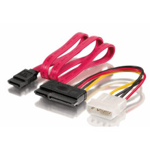 EQUIP SATA kabelis 22-pin 0.5m Red 112054