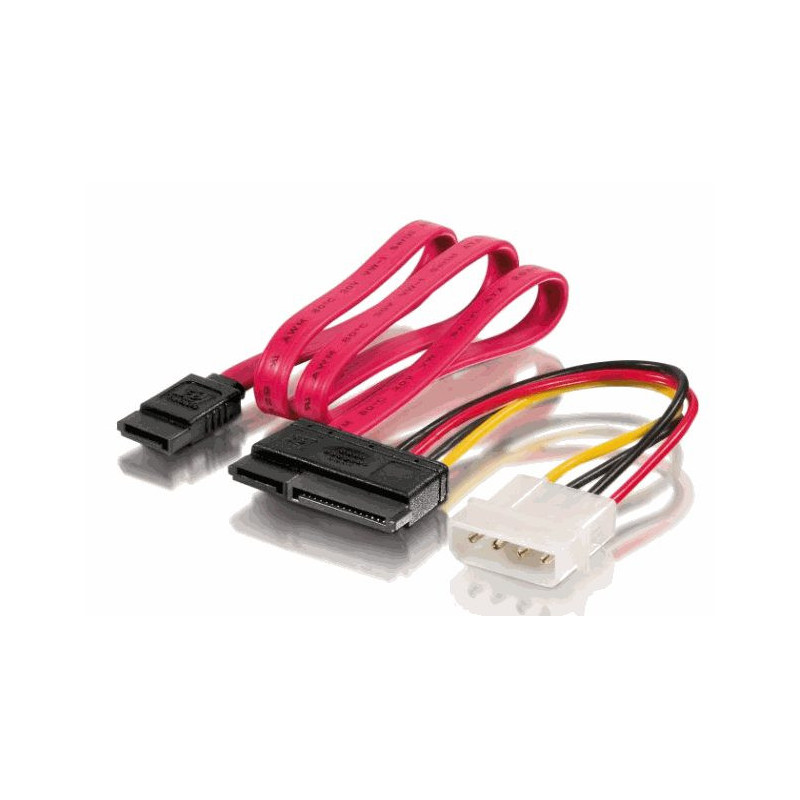 EQUIP SATA kabelis 22-pin 0.5m Red 112054
