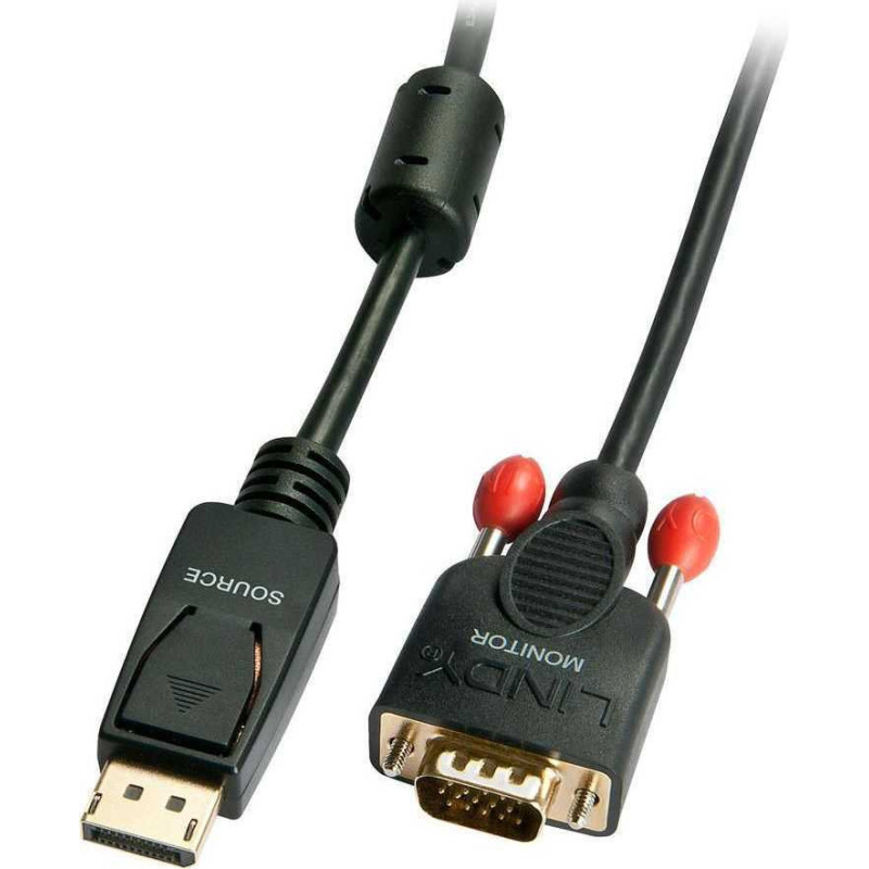 Lindy laidas Lindy DisplayPort - D-Sub (VGA) 2m juodas (41942)