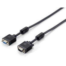 EQUIP HD15 VGA prailginimo kabelis, juodas, 1,0 m