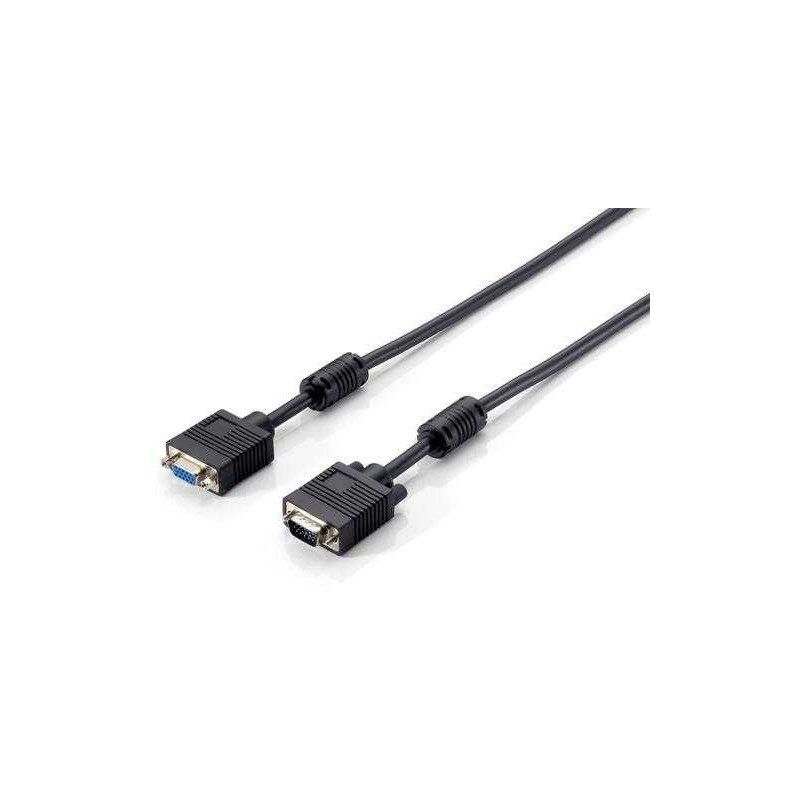 EQUIP HD15 VGA prailginimo kabelis, juodas, 1,0 m
