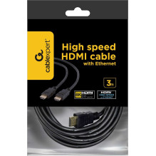 „Gembird“ didelės spartos HDMI kabelis su eternetu, 10 m, juodas