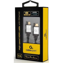 Gembird Didelės spartos HDMI kabelis su Ethernet ''' Select Plus Serial" 1.5m