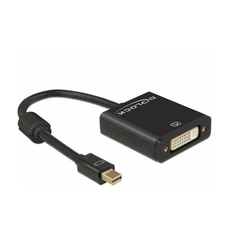 DELOCK DeLOCK DVI - Mini DisplayPort adapteris - 4K - 20cm - juodas