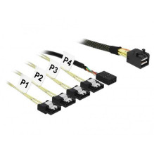 DELOCK DeLOCK mSAS HD SFF-8643 4xSATA + Sideb 1m