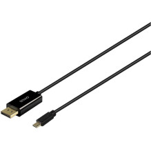 Savio CL-207 USB-C / DisplayPort 4K 60Hz 2m Juoda