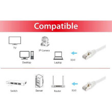 EQUIP Jungiamasis laidas Cat6 SFTP 50 m baltas (605550) EQUIP Jungiamasis laidas Cat6 SFTP 50 m baltas (605550)