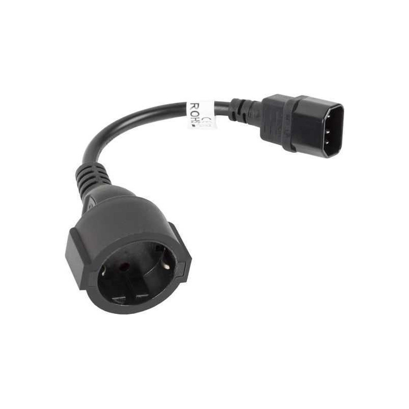 Lanberg LANBERG MAITINIMO LAIDO pratęsimas IEC 320 C14 - SCHUKO