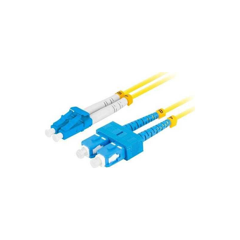 Lanberg Šviesolaidinis jungiamasis laidas SM SC / UPC-SC / UPC DUPLEX LSZH 3.0mm 1m geltonas
