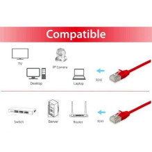 EQUIP Cat.6A F / FTP plonas jungiamasis kabelis 2 m Red (606145) EQUIP Cat.6A F / FTP plonas jungiamasis kabelis 2 m Red (606145)