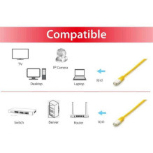 EQUIP Cat.6A Platinum S / FTP jungiamasis kabelis 5 m, geltonas (605664)