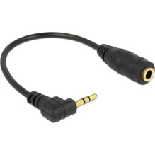 DELOCK laidas Delock lizdas 2.5mm - lizdas 3.5mm 0.15m juodas (65397)