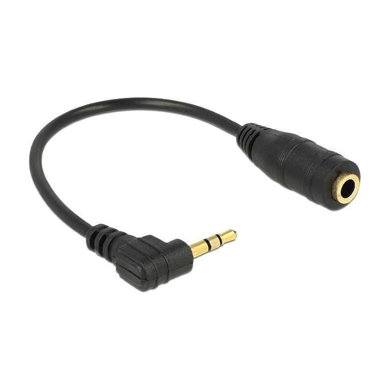 DELOCK laidas Delock lizdas 2.5mm - lizdas 3.5mm 0.15m juodas (65397)
