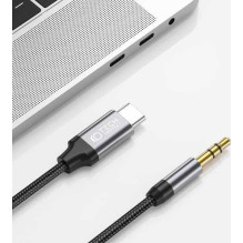 Tech-Protect UltraBoost USB-C to 3.5mm mini jack 1m Black Tech-Protect UltraBoost USB-C to 3.5mm mini jack 1m Black