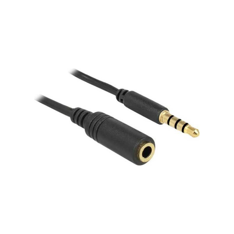 DELOCK Kabelis AUX lizdas - Lizdas 3.5mm 0.5m Juodas