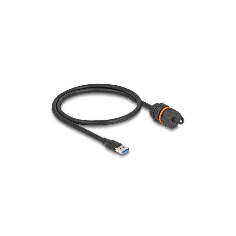 DELOCK 88149 USB-A M20 0.5m Juoda