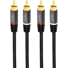 Logilink CA1206 RCA 3m Juoda
