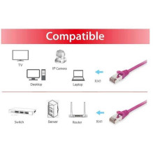 EQUIP Cat6 S / FTP Patch Cable 1 m Purple (605555)