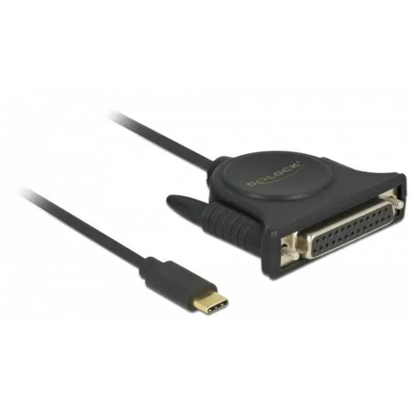 DELOCK USB-C 2.0 / DB25 1.8m Juodas